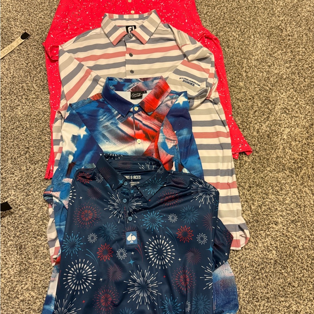 Men's Polo Shirt Bundle - Patriotic / USA Themed